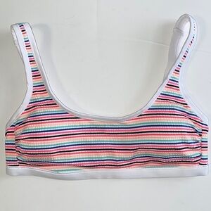 Hula Honey Neon Striped Bikini BraletteTop